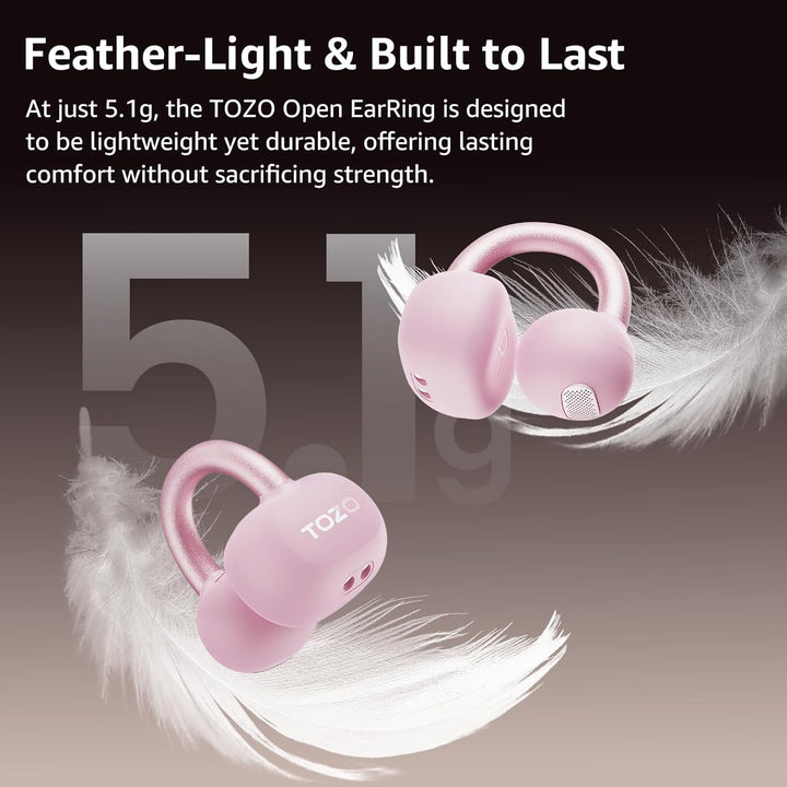 TOZO OpenEarRing - Auriculares inalámbricos con clip abierto de 40...