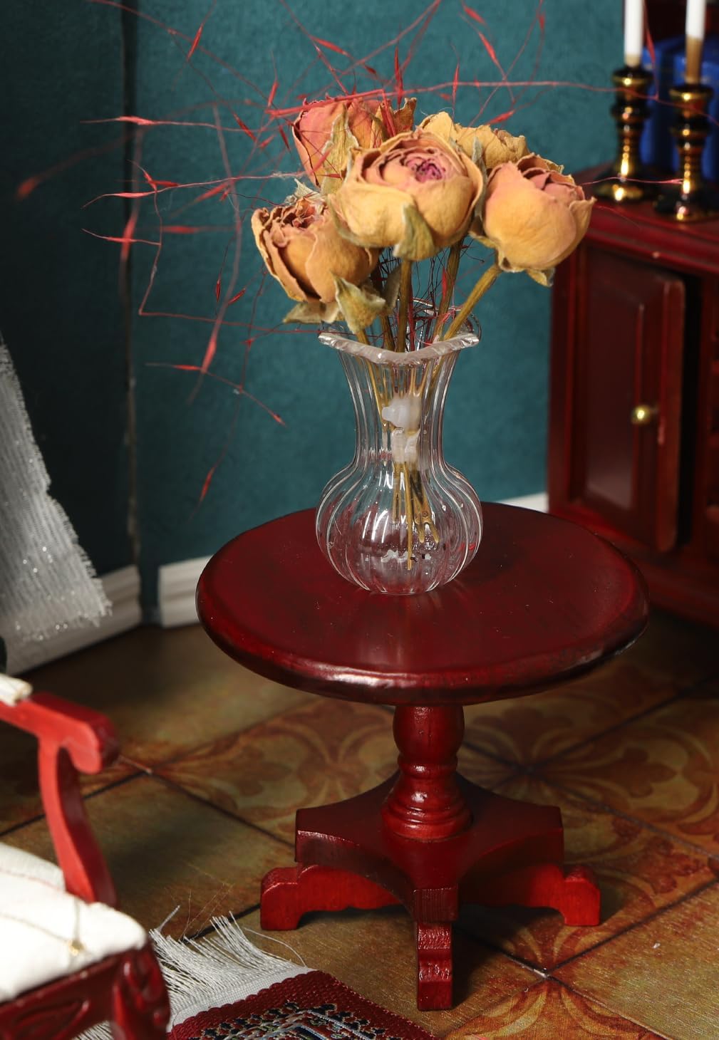 iLAND Juego de muebles de casa de muñecas victoriana, muebles y acc...