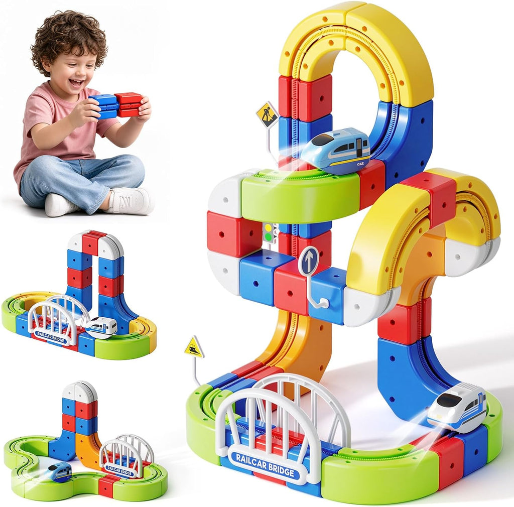 Dimoarch Juego de tren eléctrico para niños de 3, 4, 5, 6, 7, 8 años
