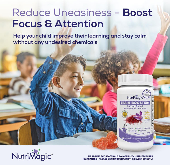 NutriMagic Brain Booster+ 30mg Extracto Puro de Azafrán en Gomitas...