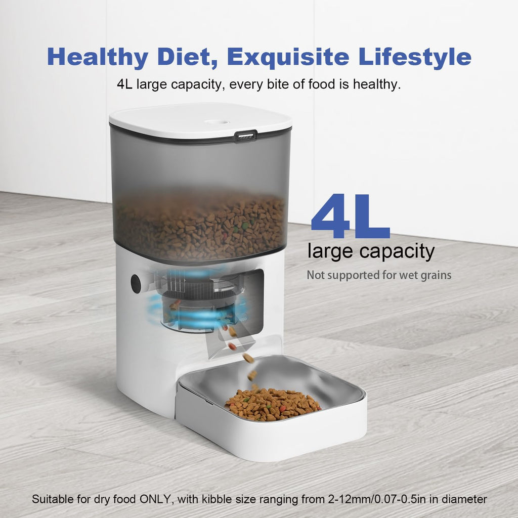 Comedero automático para gatos, dispensador de alimentos