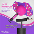 Flybar Pogo - Pelota de truco para niños, tabla de rebote de equilibrio con cubierta antideslizante, bomba incluida, juguetes para interiores y exteriores para niños y niñas, forma divertida de