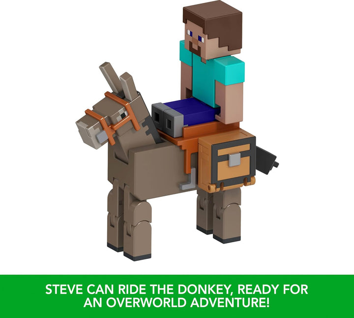 Mattel Minecraft Figuras de acción y accesorios 2 unidades, Steve &...