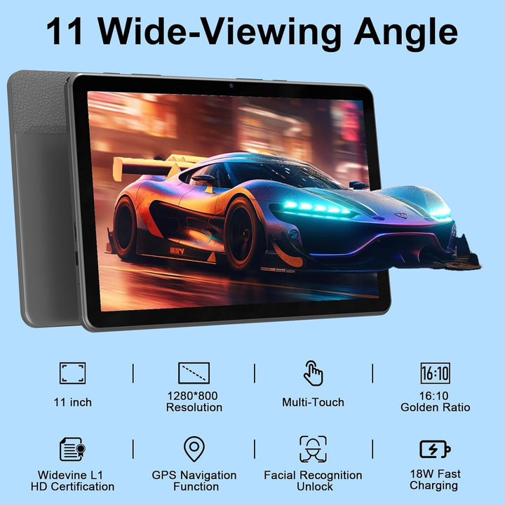 JUNINKE Tablet Android de 11", con funda, procesador Octa-core...