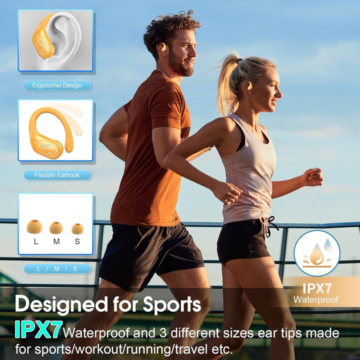 Auriculares inalámbricos Bluetooth 5.4 de 75 horas para deporte, au...