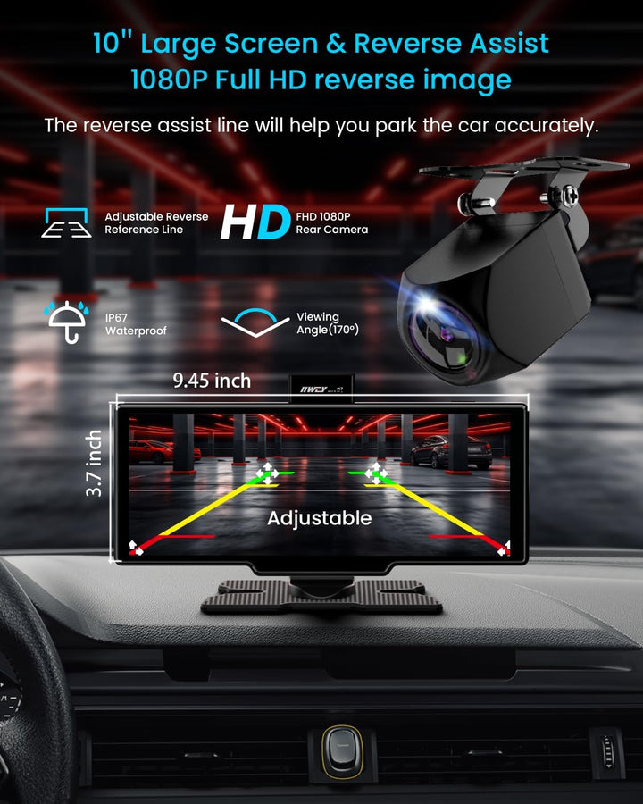 Pantalla portátil Apple Carplay estéreo de coche de 10