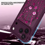 OOK Funda para iPhone 18 Pro de 6.3 pulgadas con flores florales color