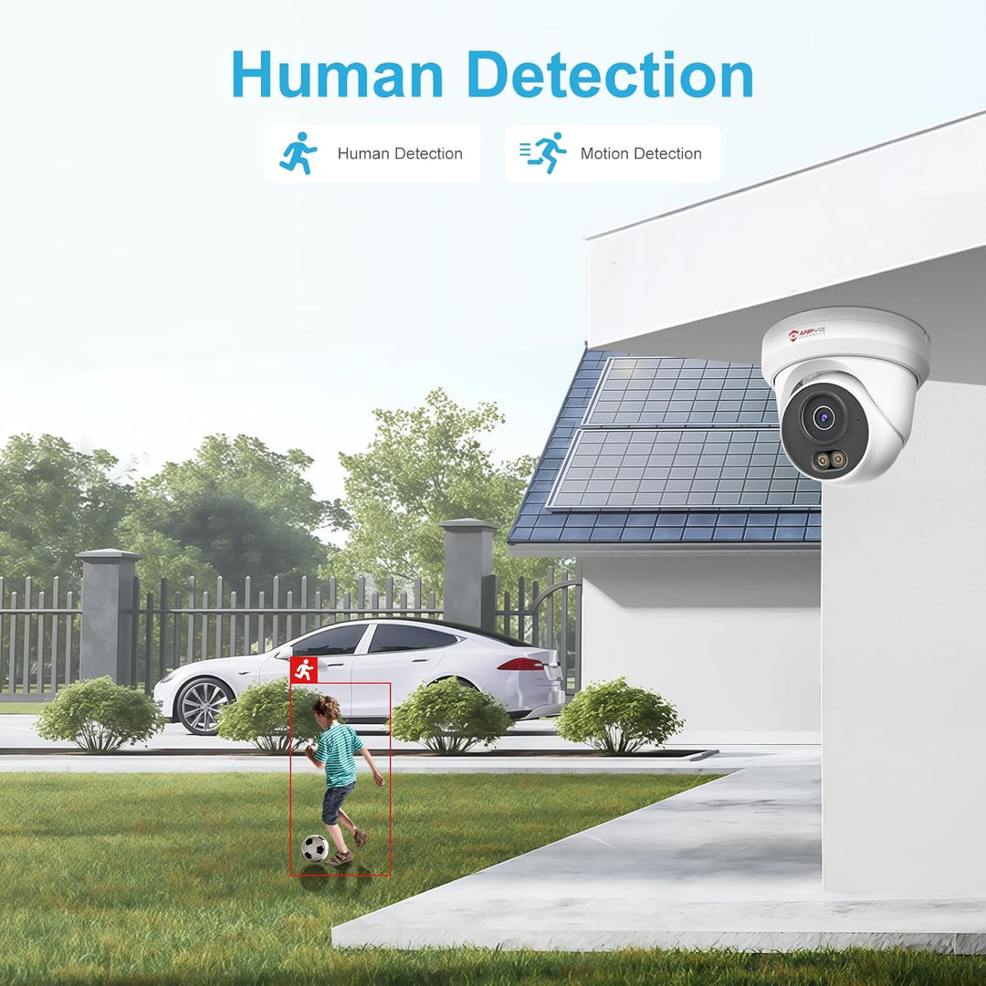 Anpviz Cámara PoE de 5MP, Cámara IP de Seguridad Turret Completamen...