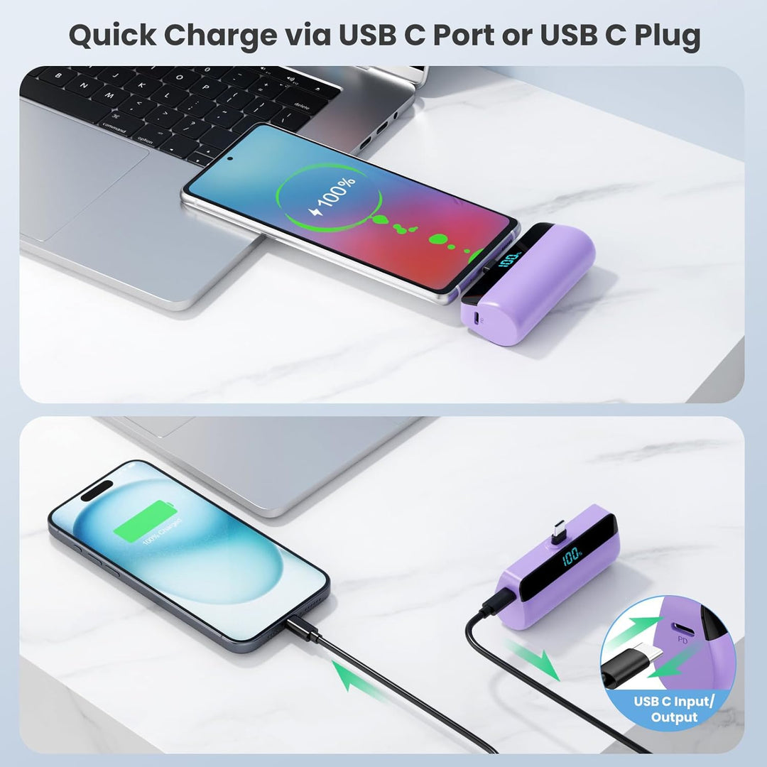 [Paquete de 2] Mini cargador portátil para iPhone 17\/16\/15, carga...