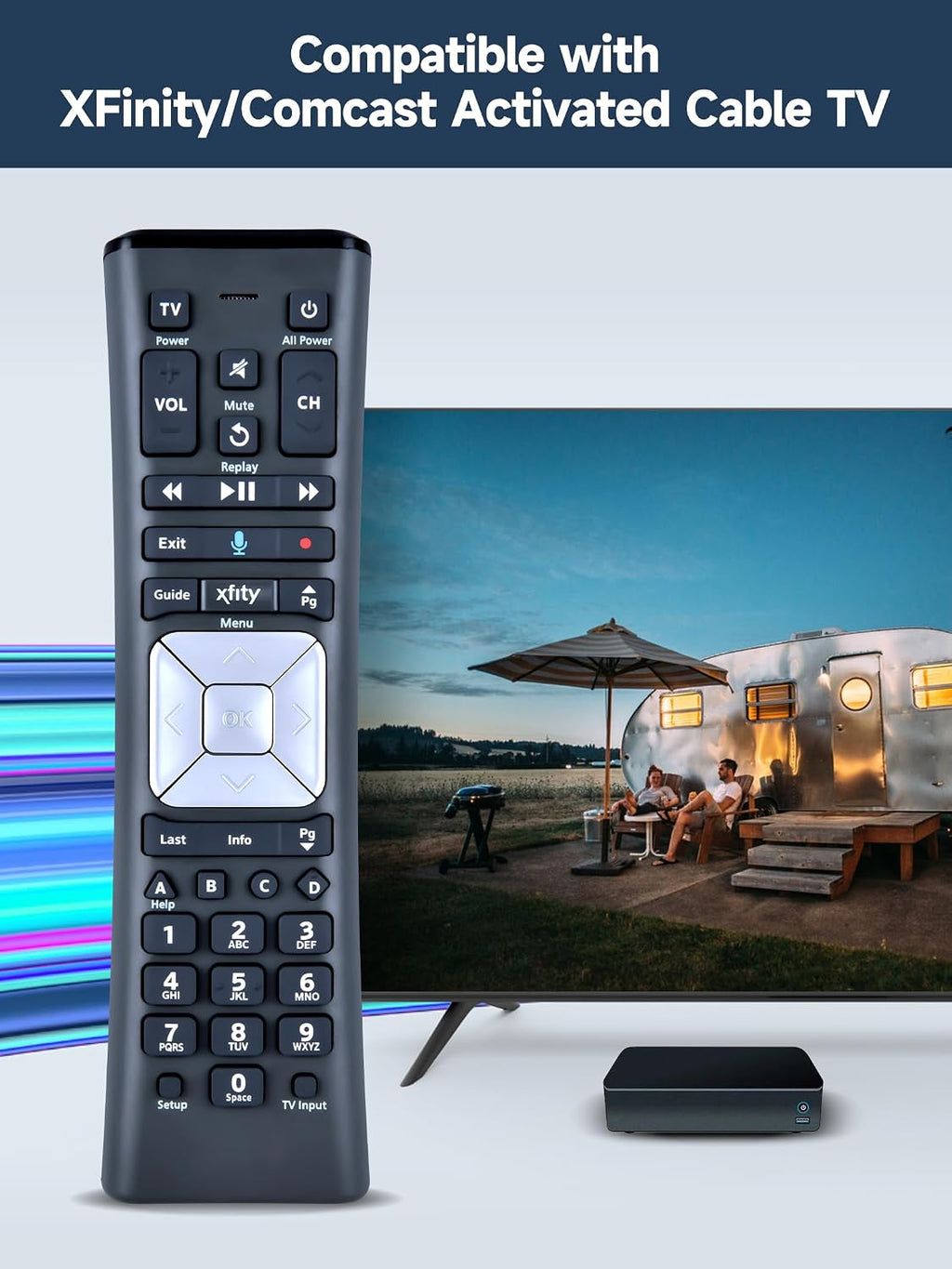 PZL XR11 - Control remoto de voz retroiluminado de repuesto, para control remoto de TV por cable activado XFinity/Comcast