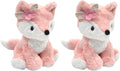 Lambs & Ivy Friendship Tree - Peluche de zorro del bosque rosa, 9 Inch (Pack of 2)