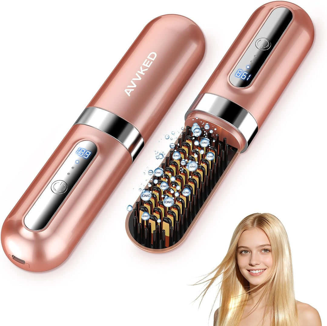 Cepillo alisador de pelo inalámbrico Go Brush Pro actualizado iónic...