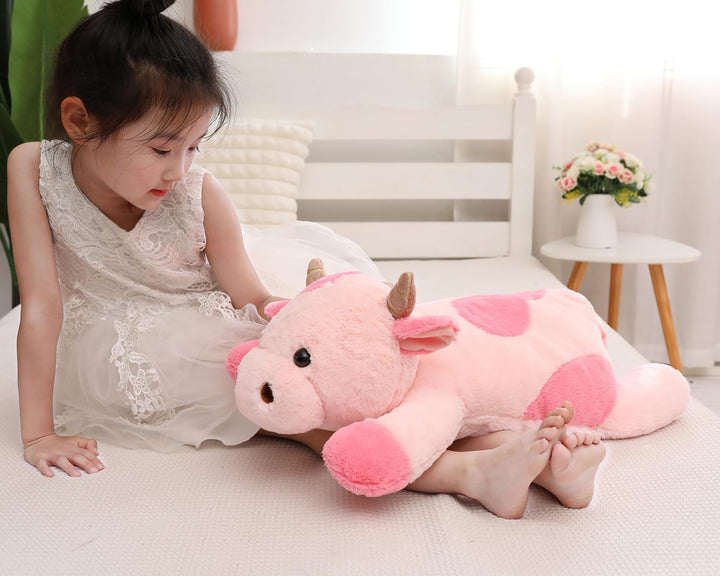YESGIRL Animales de peluche con peso de vaca de 25.6 pulgadas, 5 li...