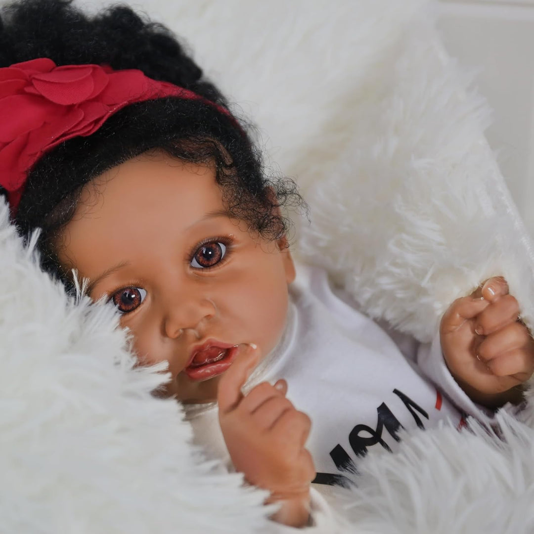 KSBD Realistic Reborn Baby Doll Niña Negra \u2013 Muñeca Recién Nac...