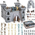 310 piezas/set Juego de figuras de acción de caballeros de castillo piratas medievales con castillo, soldado de juguete, catapulta, ballesta de asedio, cofre del tesoro (juego de castillo con