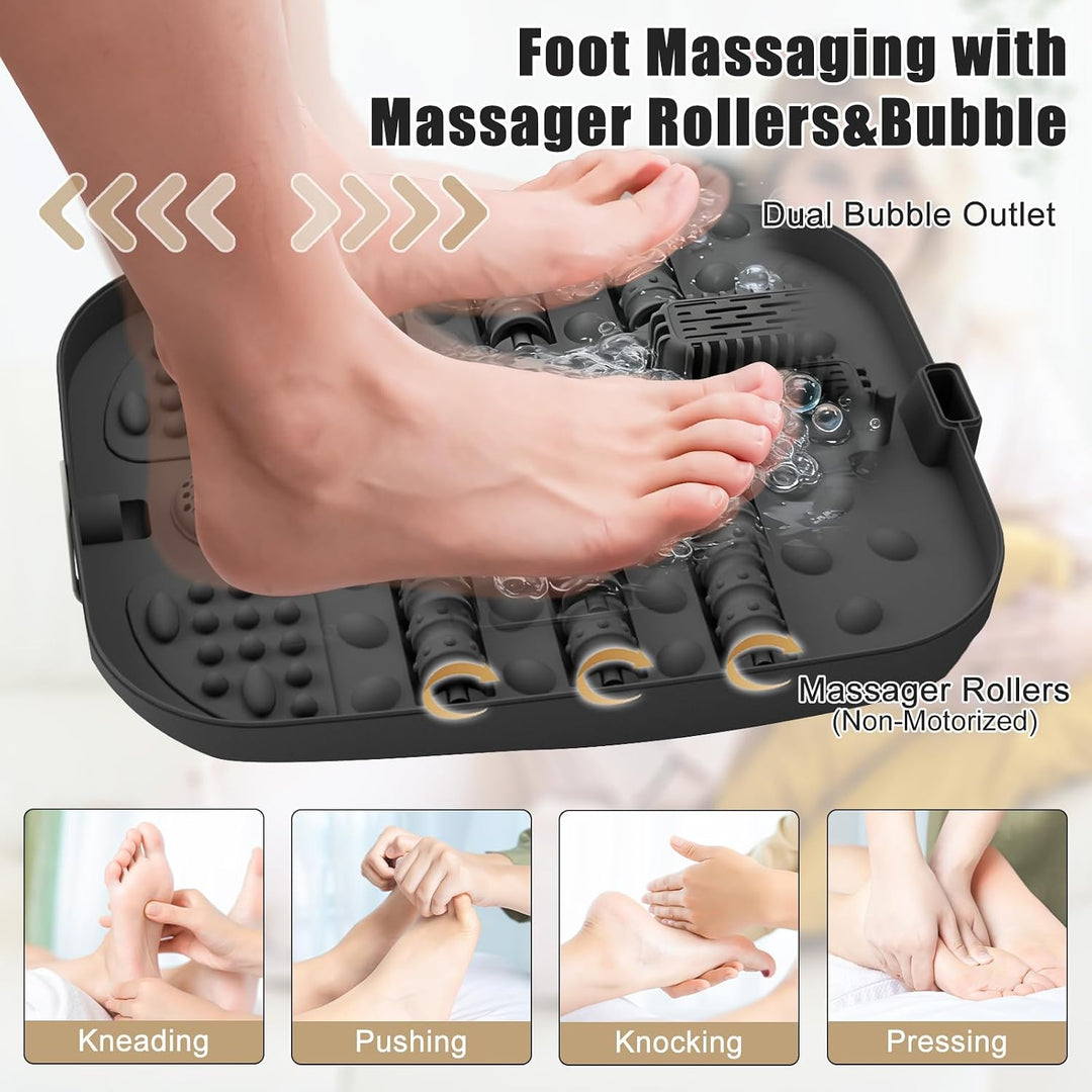 FOFOJÔY Masajeador de pies para baño y spa con calor, burbujas, con...