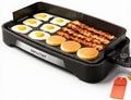 Cleansnap Everyday - Parrilla eléctrica antiadherente de 20 pulgadas con escudo plegable antisuciedad, calentamiento rápido de 1700 W, revestimiento ILAG Ultime, placa extraíble apta para lavavajillas, negro medianoche