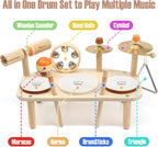 Vanplay Kids Drum Set, Montessori Toys para 2 3 Year Old Boy Girl Gifts