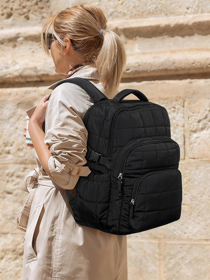 CLUCI Mochila inflada acolchada para laptop para mujeres