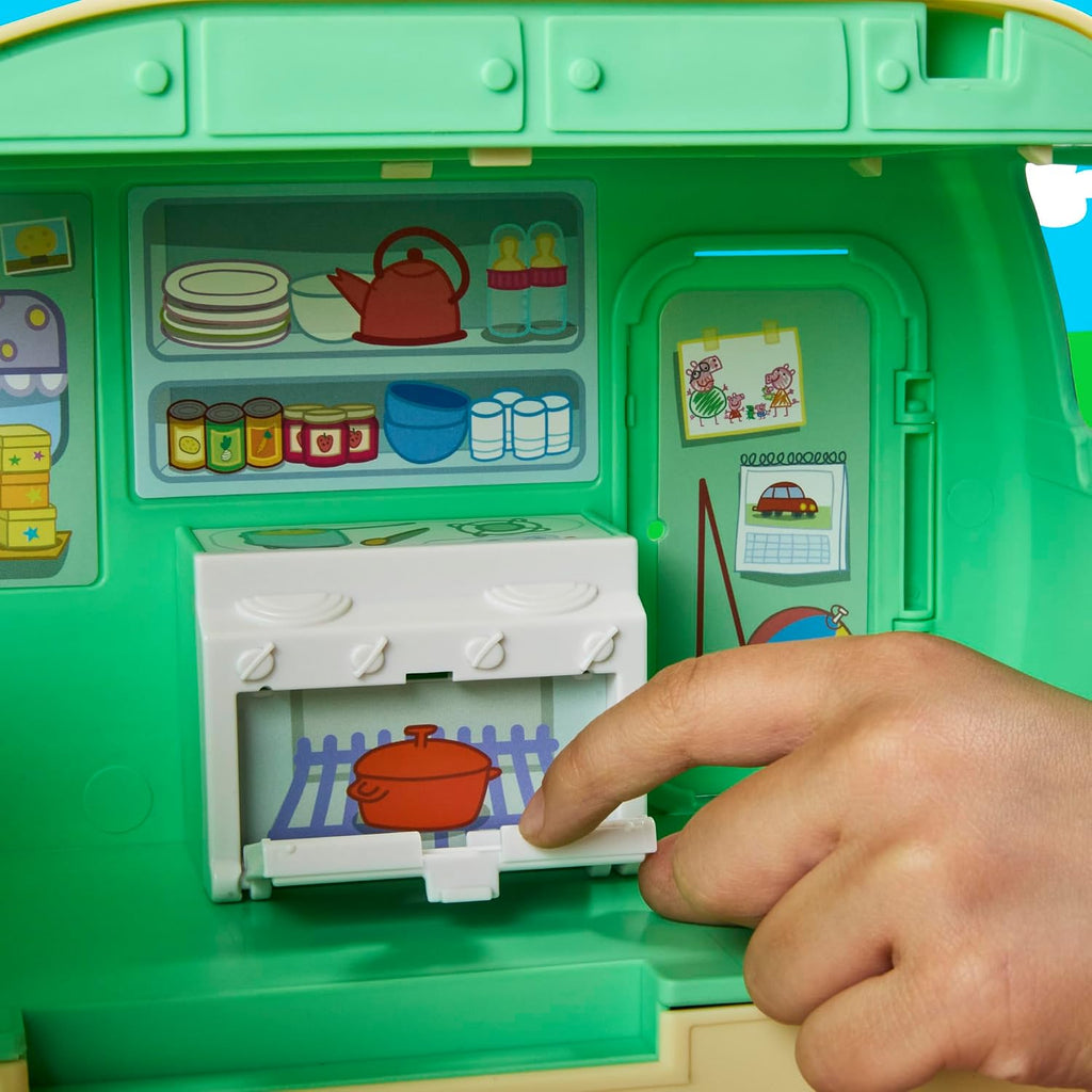 Peppa Pig Three Little Piggies Caravan Playset con 3 figuras