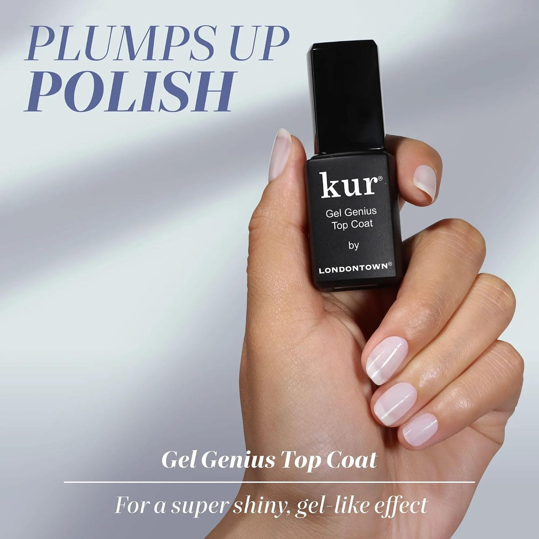 LONDONTOWN Corrector de uñas y gel Genius Top Coat Duos, ilumina e...