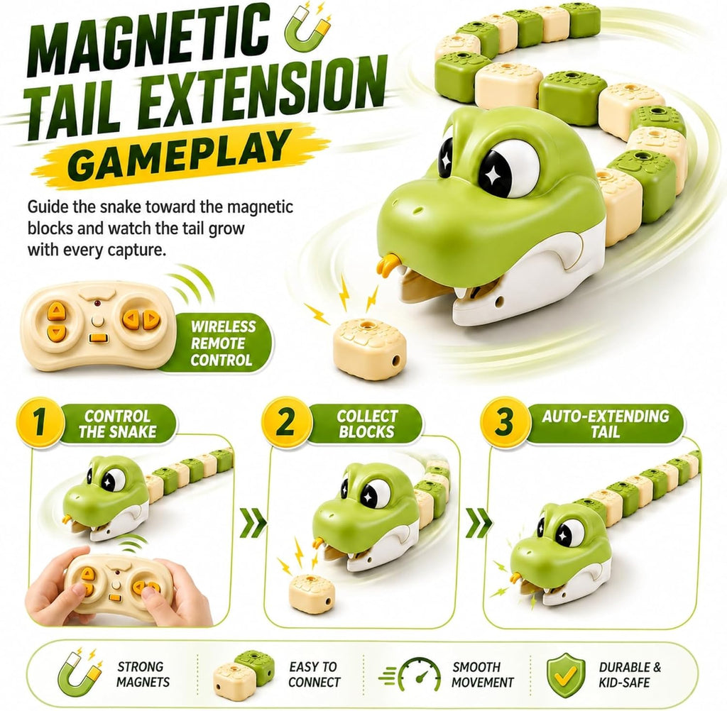 Juego de serpiente magnética para 2 jugadores para niños, juguete de juego