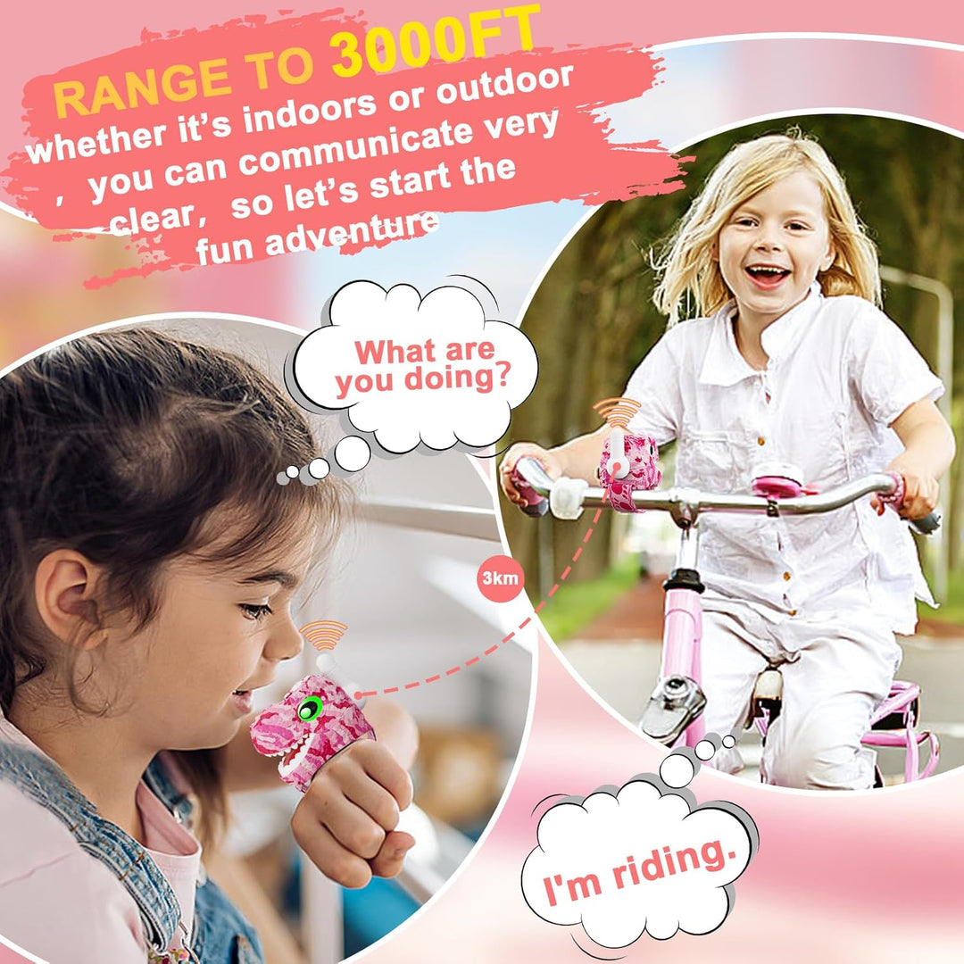 Walkie Talkies de dinosaurio para niños, paquete de 3 unidades de e...