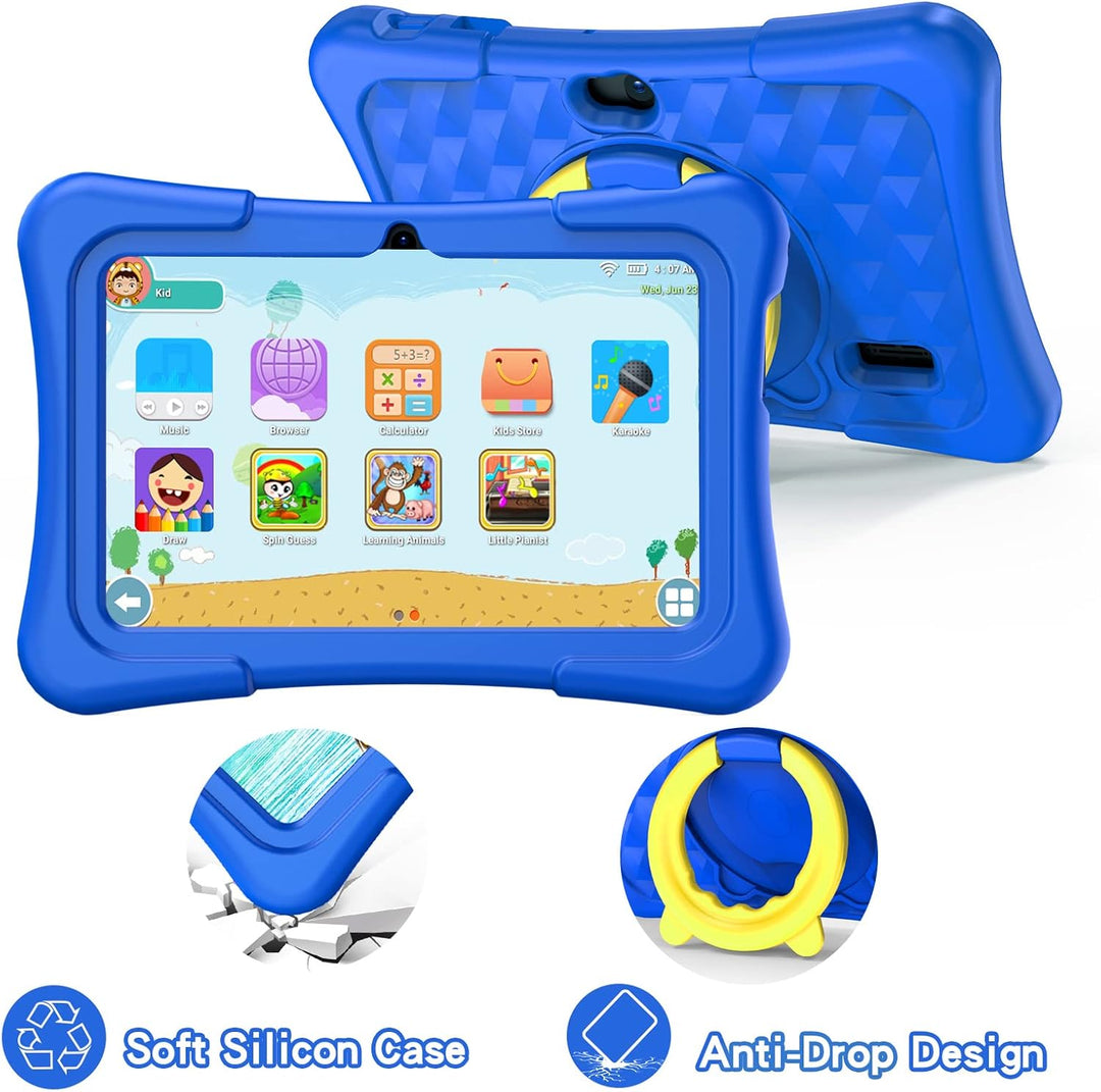 PRITOM Tablet de 7 pulgadas para niños con estuche sólido, tabletas...