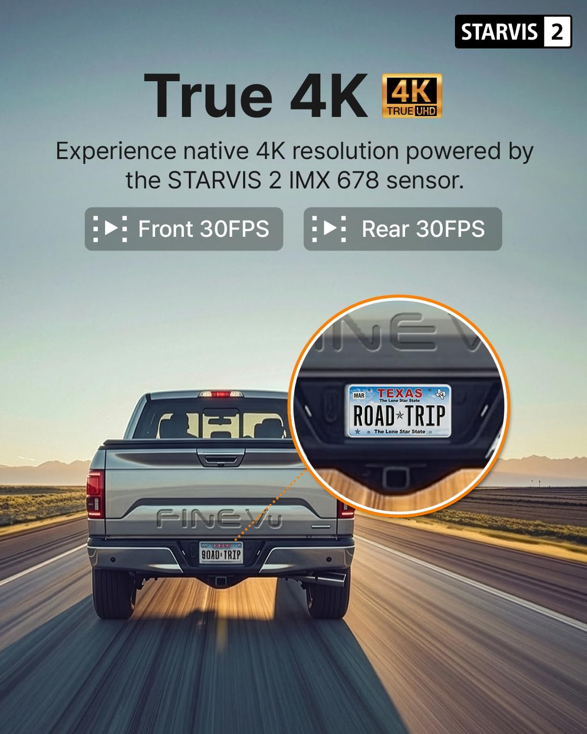 FineVu LX4K True 4K Dual Dash Cam y kit de cableado duro