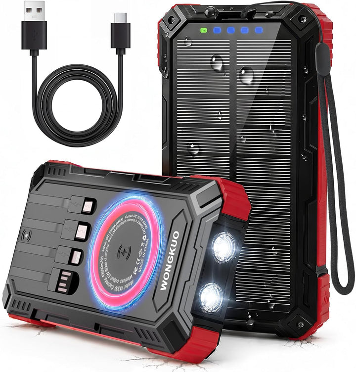 Cargador solar Banco de energía - 49800mAh QC3.0 Cargador portátil...