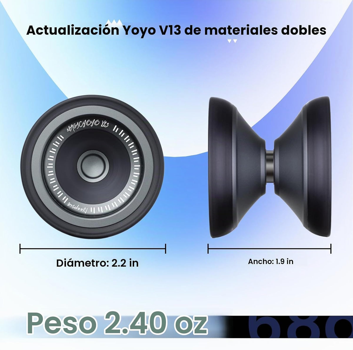 MAGICYOYO Yoyo bi-material V13 para niños, yoyo profesional de doble