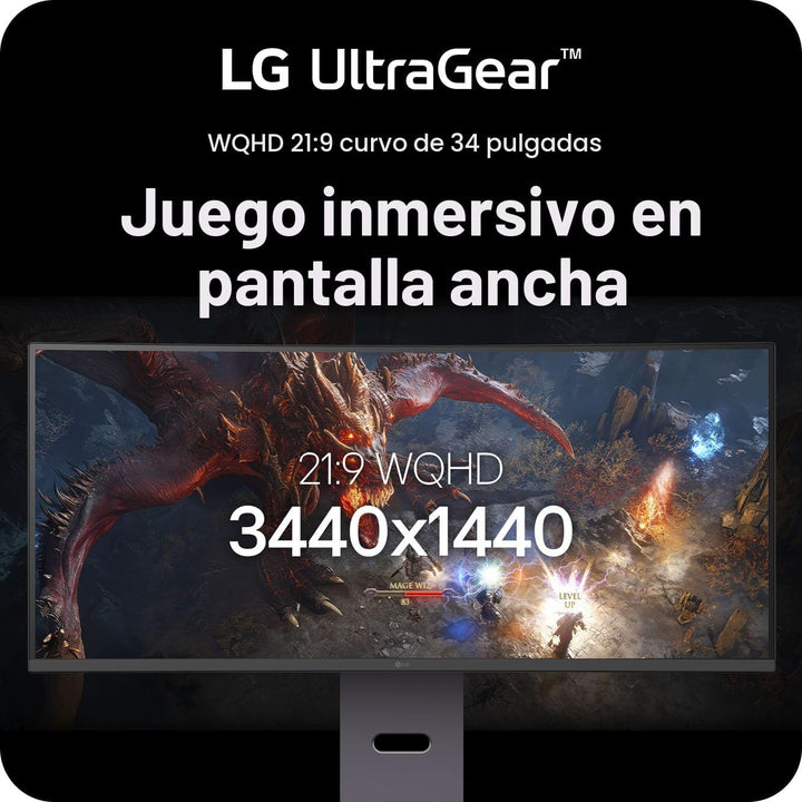 LG 34G600A-B - Monitor ultragear de 34 pulgadas WQHD (3440 x 1440)...