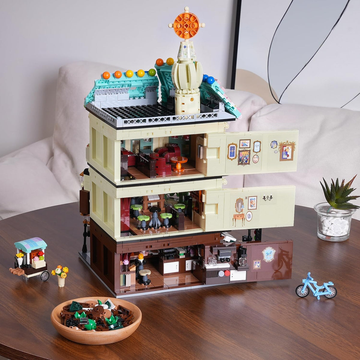 Flower Cafe - Juego de construcción de casa con luces 1876