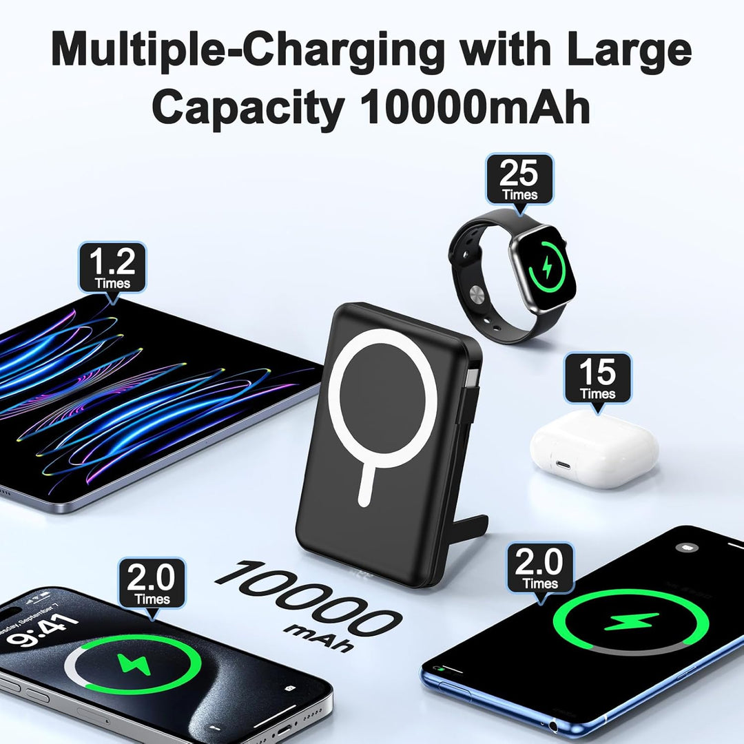Vexnara - Cargador portátil magnético de 10000 mAh, banco de energí...
