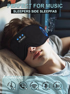 LC-dolida - Auriculares para dormir, Máscara de ojos 3D con Bluetooth, música inalámbrica, máscara para dormir con auriculares Bluetooth, altavoces estéreo ultrafinos perfectos para dormir; ideal para