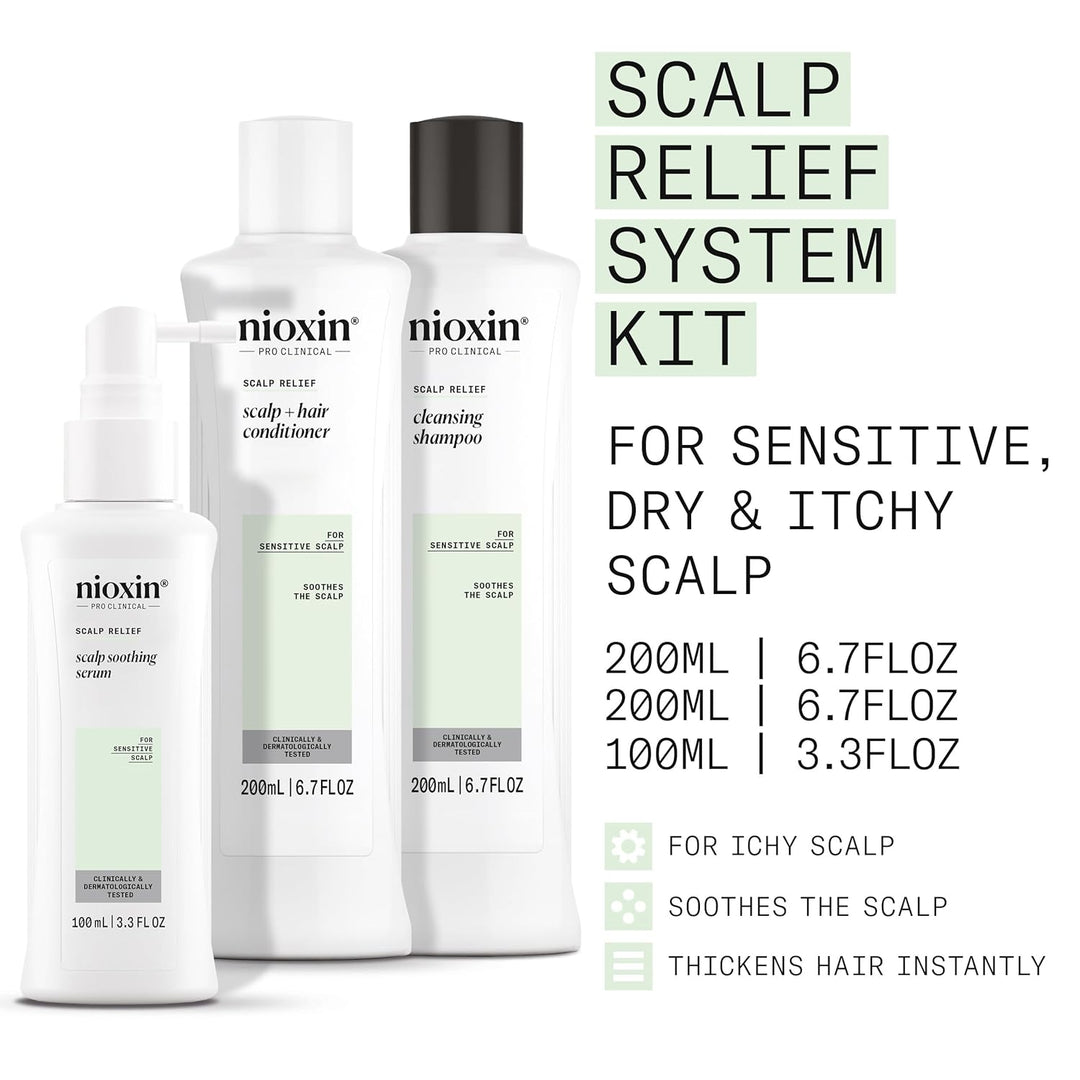 Nioxin - Limpiador de cuero cabelludo seco y con comezón, línea de...