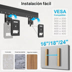 Soporte de pared para TV ultra delgado de 37 a 86 pulgadas, peso máximo de 165 libras