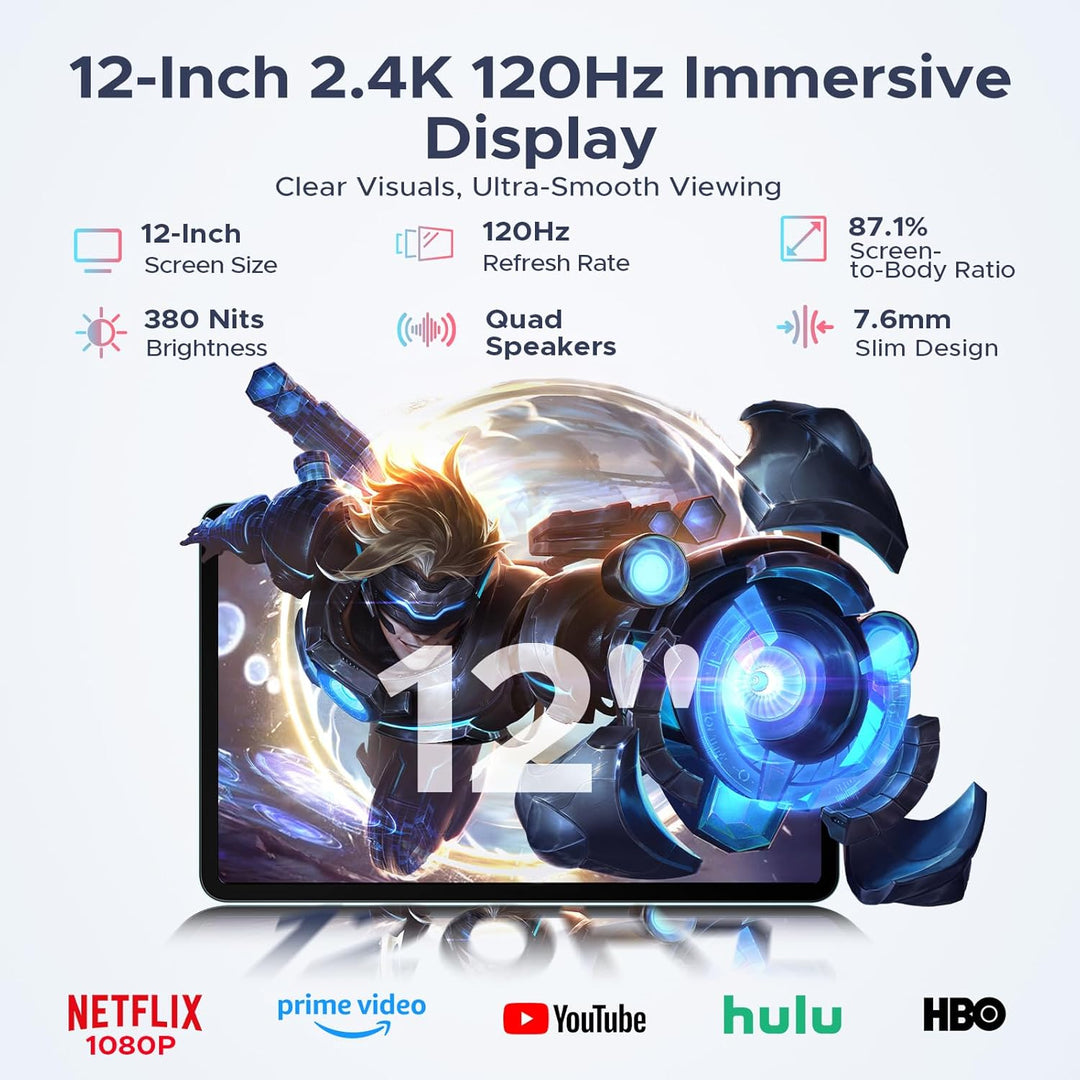 P12 Pro Tableta de 12 Pulgadas Android 16, 12000mAh\/18W, T7300 Oct...