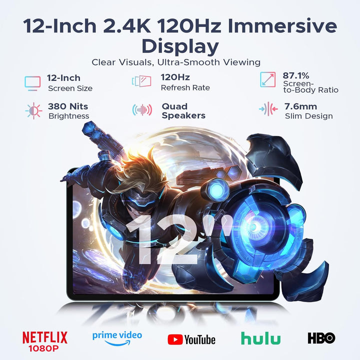 P12 Pro Tableta de 12 Pulgadas Android 16, 12000mAh\/18W, T7300 Oct...