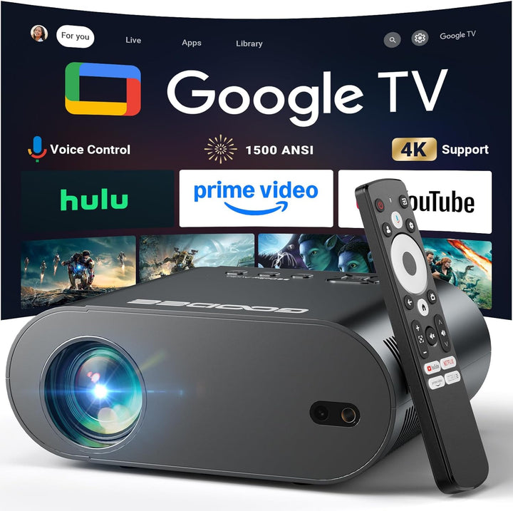 [Google TV\/control de voz] Proyector inteligente GooDee 4K UHD con...