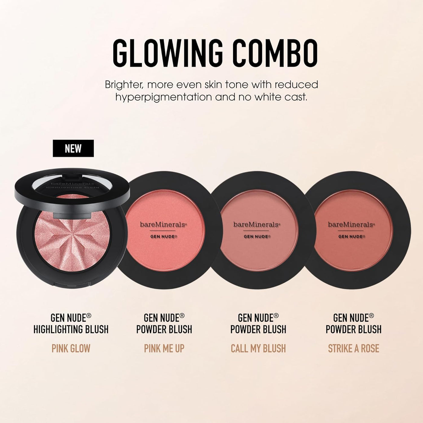 bareMinerals Gen Nude Highlighting Blush, 2-in-1 Blush &amp; Highli...