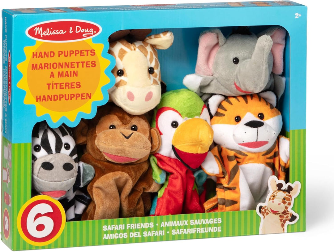 Melissa &amp; Doug Safari Buddies - Marionetas de mano, juego de 6...
