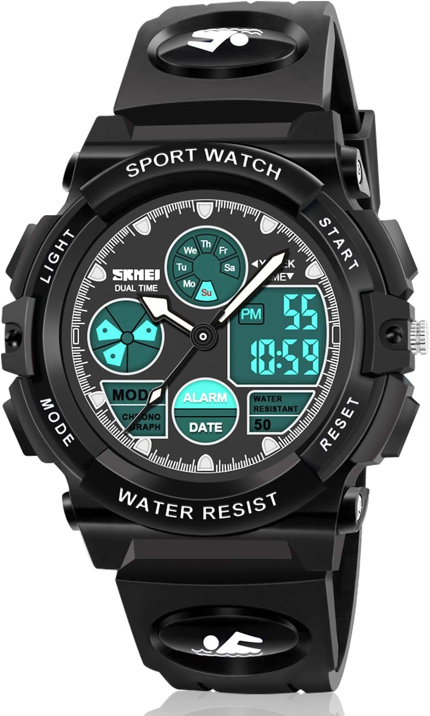 ATIMO Reloj impermeable multifunción LED para niños - Regalos para niños