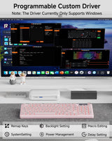 EWEADN V102 - Teclados inalámbricos, teclado para juegos de 98 tecl...