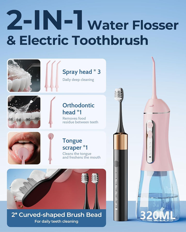 Cepillo de dientes eléctrico para adultos, cepillo de dientes eléct...