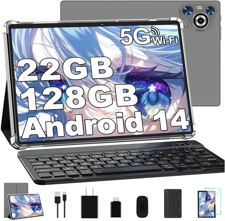 Dghrti Tablet de 10 pulgadas, 22 GB de RAM+128 GB ROM+1 TB Expand,...