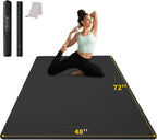 CAMBIVO Esterilla de Yoga Grande (6' x 4'), Alfombrilla de Entrenamiento Extra Ancha para Hombres y Mujeres, Esterilla de Yoga Gruesa de 1/3 y 1/4 Pulgadas, Alfombrillas de Ejercicio para