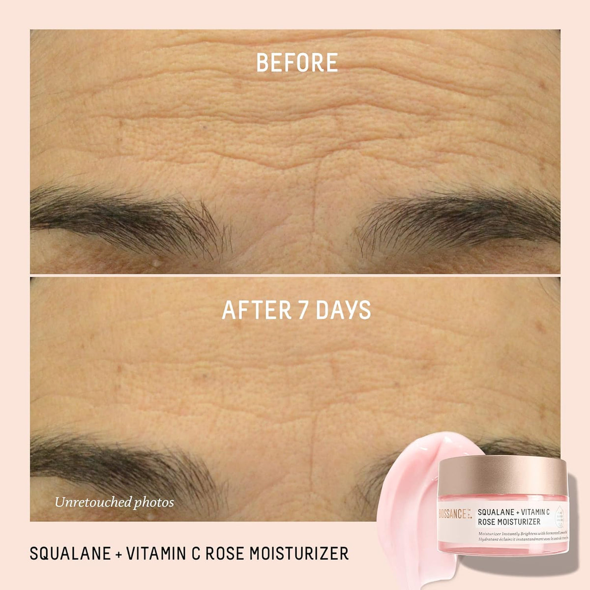 BIOSSANCE Squalane Vitamina C Rose Hidratante facial