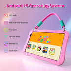 VASOUN Tablet Android 15 para niños 10.1, Rosa