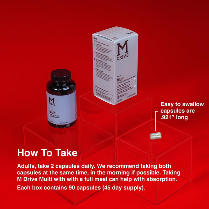 Mdrive Multi para hombres, multivitamínico diario, apoyo para la sa...